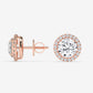 Halo Stud Earrings - Round