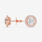 Floating Halo Stud Earrings - Round