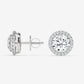 Halo Stud Earrings - Round
