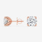 Radiant Round Solitaire Diamond Studs