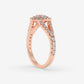 Celestial Halo Split-Shank Engagement Ring - Round