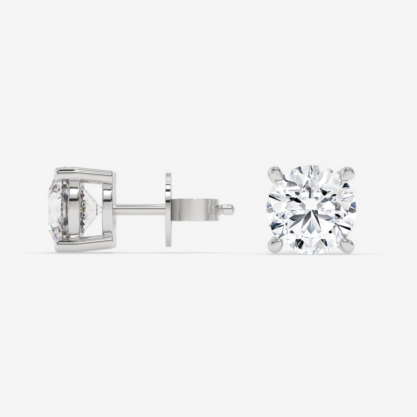 Radiant Brilliance Solitaire Studs - Round