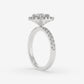 Seraphina Cushion Halo Engagement Ring - Round