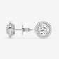 Floating Halo Stud Earrings - Round