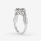 Celestial Twist Halo Ring - Round