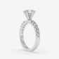 Vintage Floral Six Prong Ring - Round
