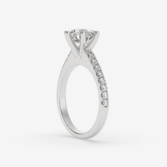 Classic Six-Prong Diamond Engagement Ring - Round