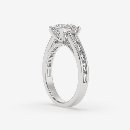 Radiance Channel Solitaire Ring - Round