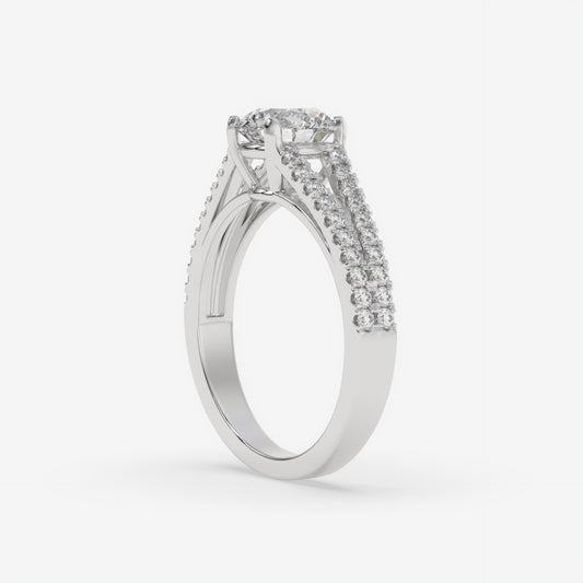 Radiance Split Shank Diamond Engagement Ring - Round