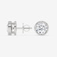Round Bezel-Set Diamond Stud Earrings