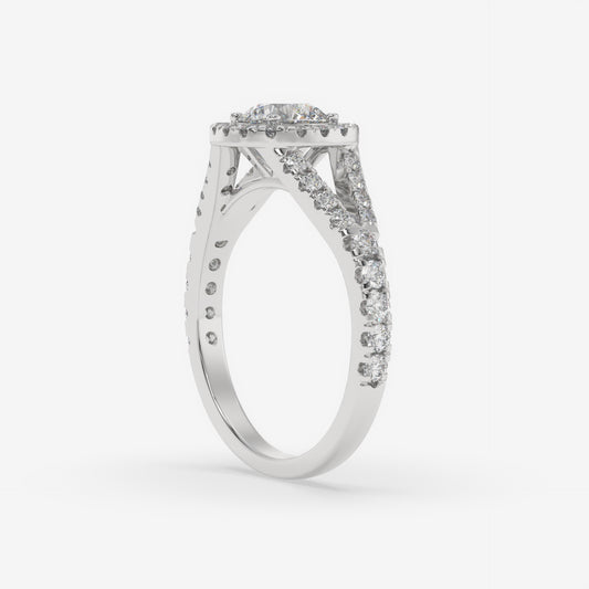 Celestial Halo Split-Shank Engagement Ring - Round
