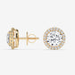 Halo Stud Earrings - Round