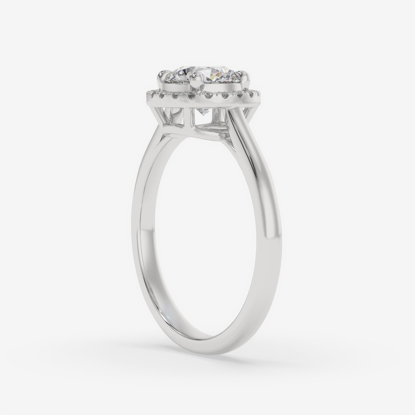 Eternal Radiance Halo Ring - Round