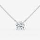 Classic Solitaire Diamond Necklace - Round