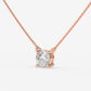 Classic Solitaire Diamond Necklace - Round