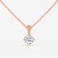 Classic Solitaire Diamond Pendant - Round