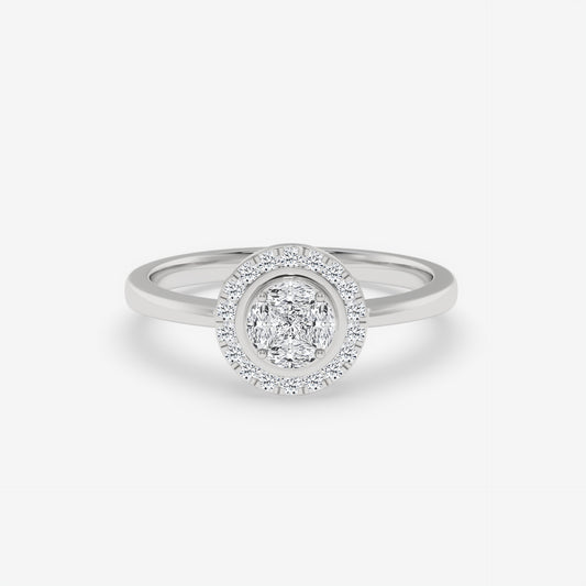Marquise Cluster Halo Ring