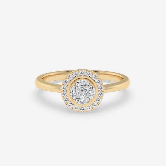 Marquise Cluster Halo Ring