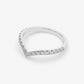 V-Curve Pavé Diamond Ring
