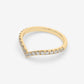 V-Curve Pavé Diamond Ring