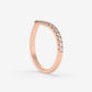 V-Curve Pavé Diamond Ring