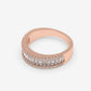 Triple Row Baguette & Round Diamond Fashion Ring