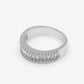 Triple Row Baguette & Round Diamond Fashion Ring