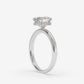Hidden Halo Oval Elegance Ring