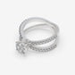 Marquise Cluster Criss-Cross Diamond Ring