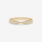 V-Curved Channel-Set Diamond Band - Round
