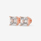 Asscher Cut Diamond Stud Earrings