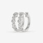 Alternating Round Bezel Hoops