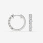 Alternating Round Bezel Hoops