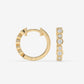 Alternating Round Bezel Hoops