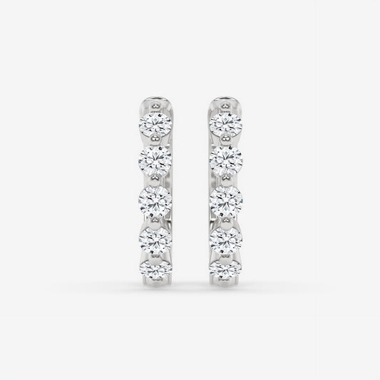 Inside-Out Diamond Hoop Earrings - Round