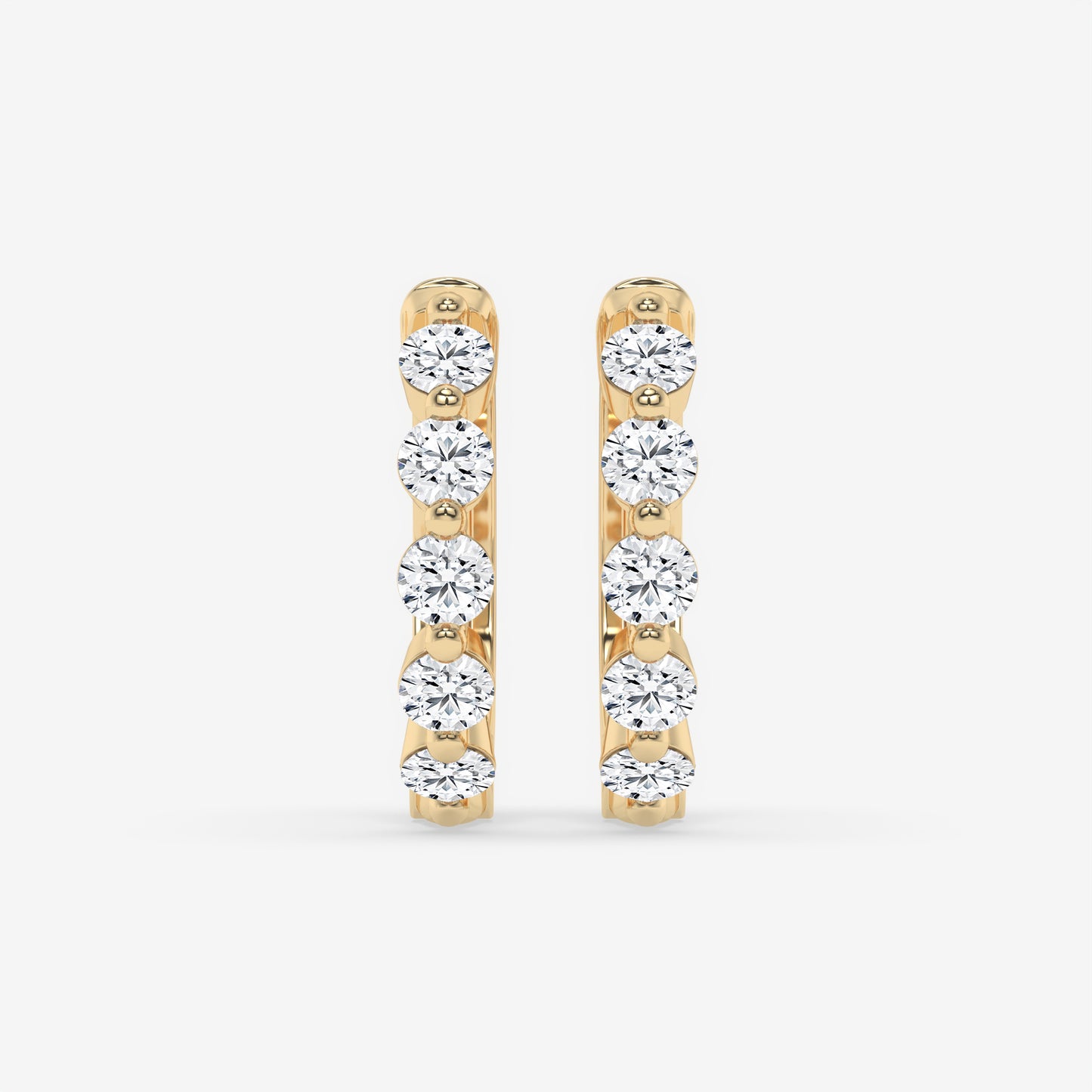 Inside-Out Diamond Hoop Earrings - Round