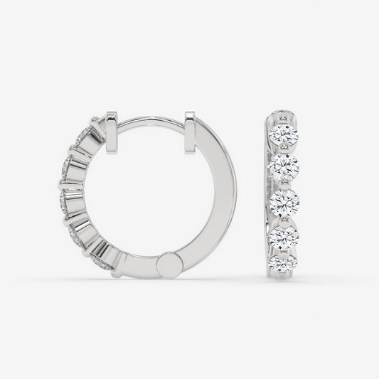 Inside-Out Diamond Hoop Earrings - Round