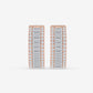 Triple Row Baguette Hoop Earrings