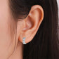 Triple Row Baguette Hoop Earrings