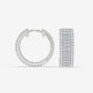 Triple Row Baguette Hoop Earrings