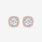 Cushion Cut Halo Stud Earrings