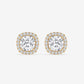 Cushion Cut Halo Stud Earrings