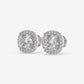 Cushion Cut Halo Stud Earrings