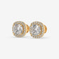 Cushion Cut Halo Stud Earrings