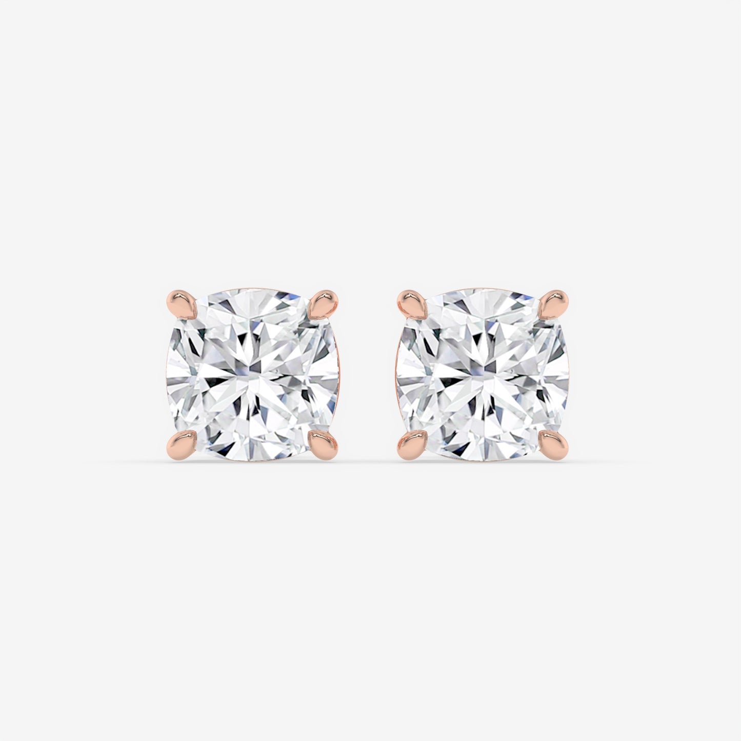 Cushion Cut Diamond Stud Earrings