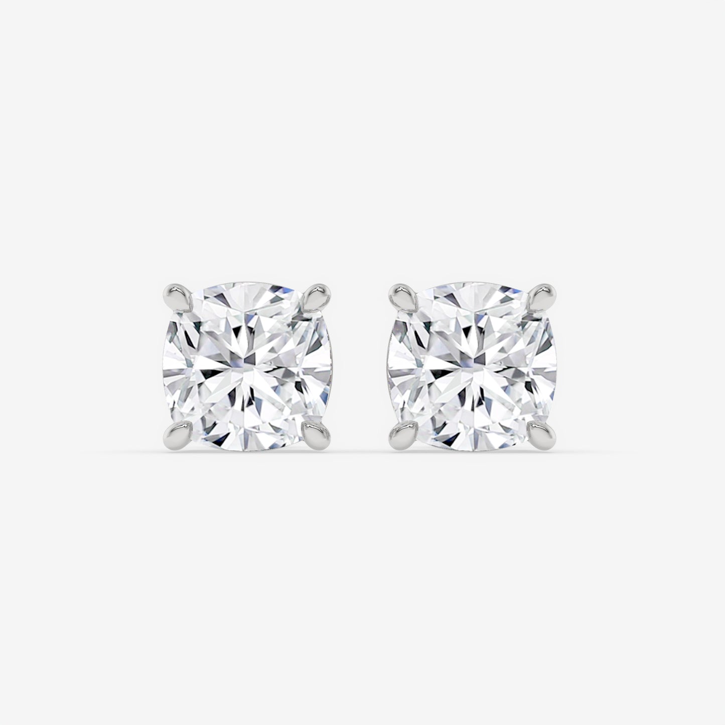 Cushion Cut Diamond Stud Earrings