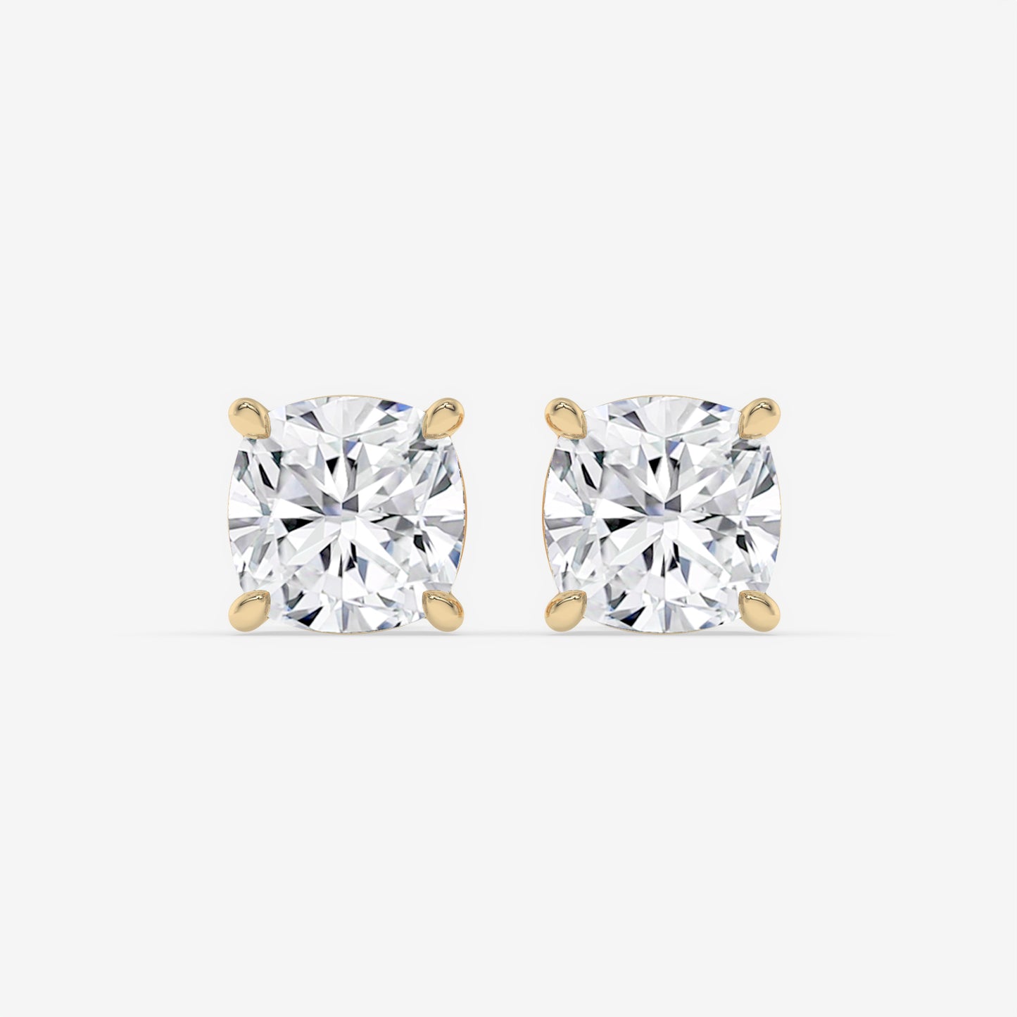 Cushion Cut Diamond Stud Earrings