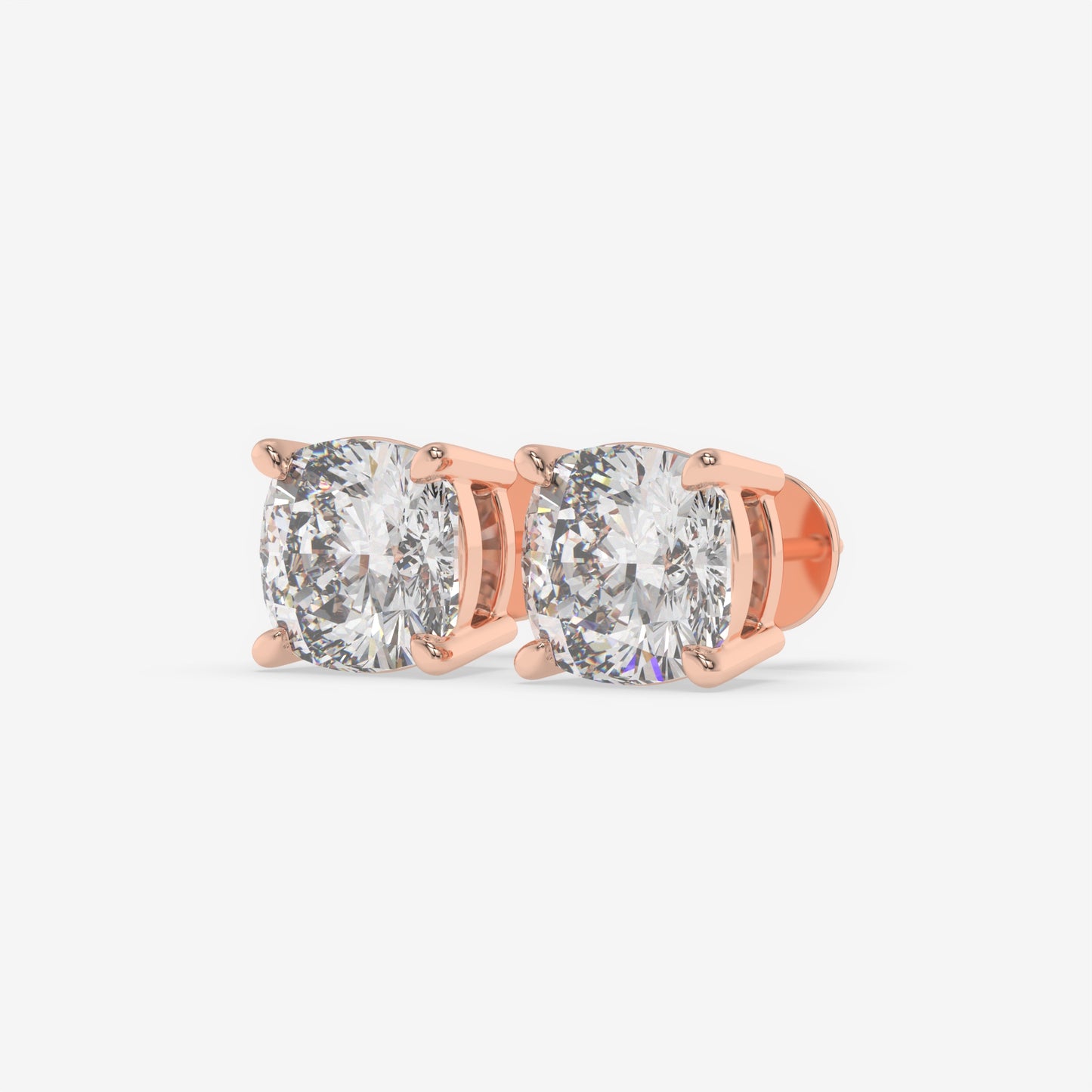 Cushion Cut Diamond Stud Earrings