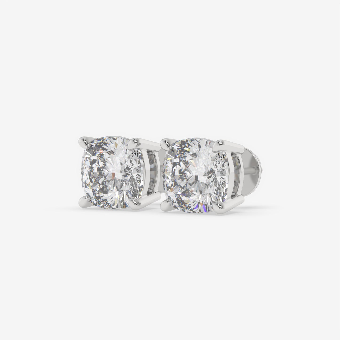 Cushion Cut Diamond Stud Earrings