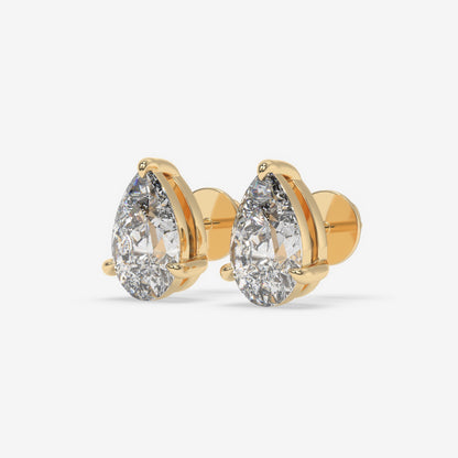 Radiant Pear Stud Earrings